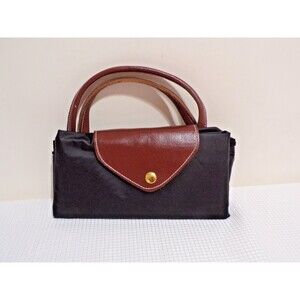 Big Little Bag by Limitted London Paris Foldable Tote Bag Black & Brown Snap